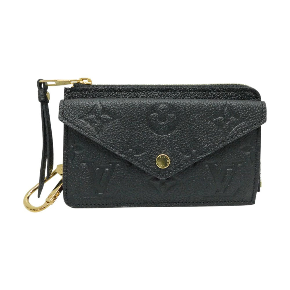 LOUIS VUITTON Portecarte Recto Verso Monogram Empreinte Noir Black zipper hook